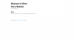 Desktop Screenshot of olivercho.com